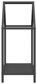 fekete hidegen hengerelt acél tűzifatároló 40x25x60 cm
