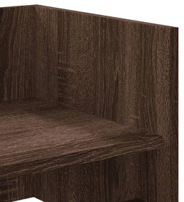 barna tölgy színű szerelt fa fali polc 100 x 35 x 30,5 cm