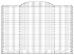 6 db íves horganyzott vas gabion kosár 300x50x200/220 cm