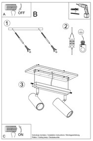 Spotlámpa DIREZIONE 2xGU10/40W/230V fehér