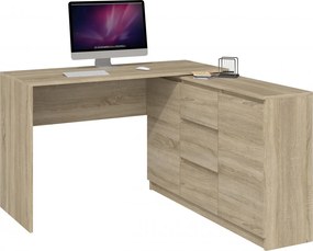 Plus 2D3S íróasztal szekrénnyel, sonoma