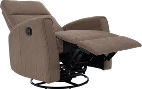 Relax forgószék fotel, szürkésbarna taupe, MEKENZI