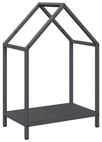 antracitszürke hidegen hengerelt acél tűzifatároló 40x25x60 cm