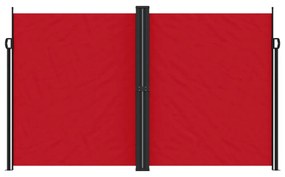 piros behúzható oldalsó napellenző 200 x 600 cm