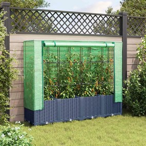 rattan megjelenésű magaságyás melegháztakaróval 160x40x138 cm