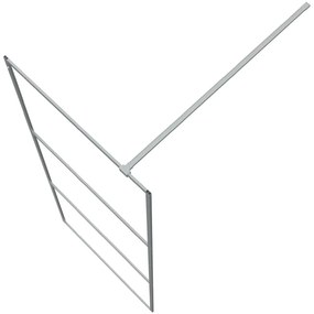 Ezüstszínű átlátszó ESG üveg zuhanyfal 80 x 195 cm