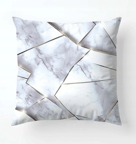 Szatén párnahuzat 40x40 Márvány fehér szürke Szatén
