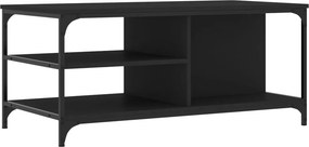 vidaXL fekete szerelt fa dohányzóasztal 100 x 50 x 45 cm