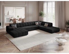 Antracitszürke sarokkanapé (jobb oldali-U alakú) Chicago – Cosmopolitan Design
