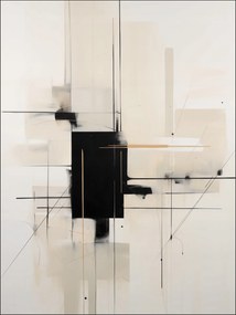 Absztrakt művészet poszter B2 50x70cm Bézs bronz kép #576