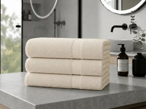 CLARYSSE ELEGANCE törölköző 60x110 cm krémszínű, 100% pamut