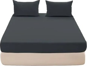 Pamut lepedő 160x200 gumis grafit jersey több színben