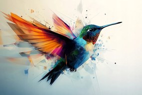 Canvas Vászonkép Grafika Színes Kolibri Madár Digital Art 60x40