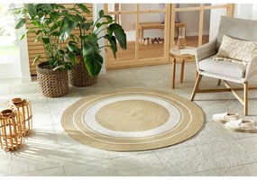 Természetes színű kerek kültéri szőnyeg ø 150 cm - NORTHRUGS