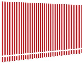Napellenző Csere Szövet 4x2 m Keretre Piros és Fehér