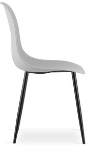 AKCIÓ Világosszürke OSAKA szék fekete lábakkal II. osztály