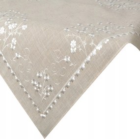 Abrosz dekoratív Adeline 85x85 Eurofirany lenvászon kiegészítő hímzett virágok