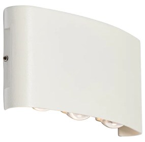 Kültéri fali lámpa fehér, LED 6-lámpás IP54 - Buta