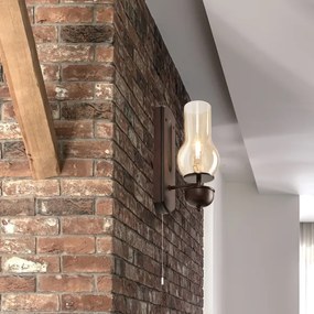 Brilagi - LED Fali lámpa COTTAGE 1xE14/40W/230V bükkfa/barna