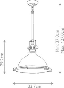 Kichler HATTERAS BAY KL-HATTERAS-BAY-M-ACO Függőlámpa 1x150W/E27