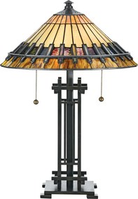 Elstead QZ-CHASTAIN-TL Chastain Tiffany asztali lámpa többszínű 2×E27 IP20