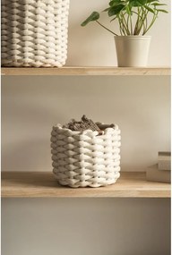 Textil tárolókosár ø 21x17 cm Peach Skin Round S – Bigso