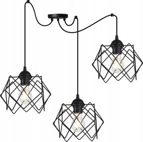 Mennyezeti Lámpa Lógó Csillár Fekete Pók Loft 3 Pontos Asztal Fölé Sziget