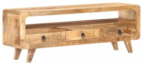 tömör nyers mangófa TV-szekrény 117 x 30 x 41 cm