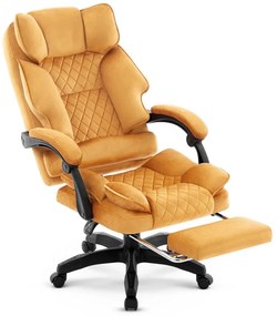Ergonomikus irodai szék HC-1031 lábtartóval - mustársárga színben
