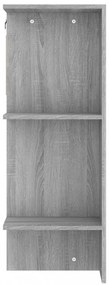 szürke sonoma színű szerelt fa előszobaszekrény 97,5x37x99 cm