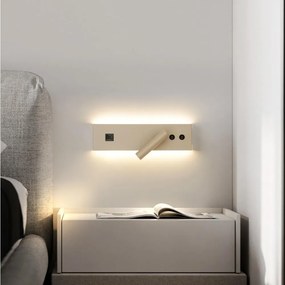 Brilagi-LED Falra szerelhető spotlámpa USB-porttal NOCTIS LED/3W/230V+LED/9W bézs
