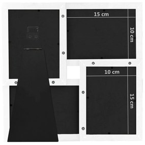 fehér MDF fényképkeretszett 4 db 4 x 15 cm-es képhez