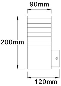 Kültéri fali lámpa TEKSAS szenzorral 1xE27/12W/230V IP44 antracit