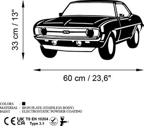 Chevrolet fém fali dekoráció, 60×33 cm