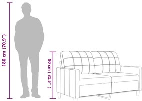 vidaXL 2 személyes bordó műbőr kanapé 120 cm