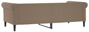 kávészínű műbőr kanapéágy 90 x 200 cm