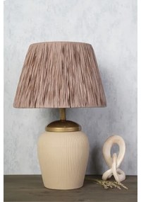 Asztali lámpa RAMZES 1xE27/40W/230V krémszínű/barna