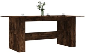 füstös tölgy színű szerelt fa étkezőasztal 180 x 90 x 76 cm