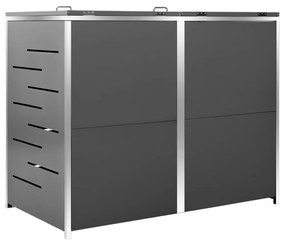 acéltároló két gurítható szemeteskukához 138 x 77,5 x 112,5 cm