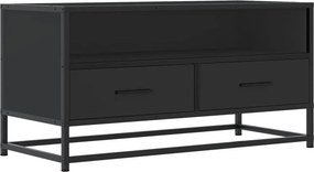 vidaXL fekete szerelt fa és fém TV-szekrény 80x34,5x40 cm