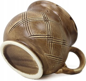 Káró motívummal díszített 0,35 l-es kerámia bögre