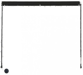 feltekerhető antracitszürke napellenző LED-del 300 x 150 cm