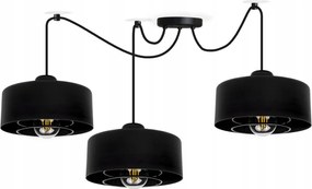 Csillár mennyezeti lámpa lógó Pók Loft Spiro fekete led mennyezeti lámpa