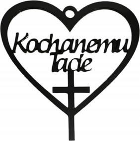 Mécsestartó Kedves Apának plexi fekete , szív, sír medál