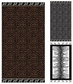 Afrika barna leopárd strandtörölköző