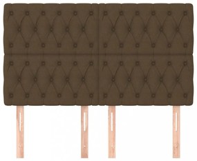 4 db sötétbarna szövet fejtámla 72x7x78/88 cm