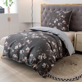 BLOSSOM szürke mikroszálas flanel ágyneműhuzat Ágyneműhuzat mérete: 70 x 90 cm | 140 x 200 cm