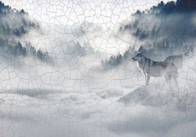Fotótapéta - Farkas a ködben (152,5x104 cm)