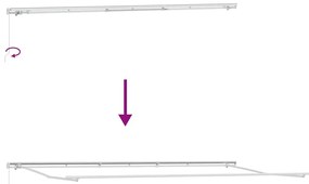 Napernyő Fehér 6 x 3 m Fém