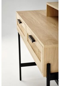 Öltözködő asztal CARMEN 136x104 cm bézs/fekete